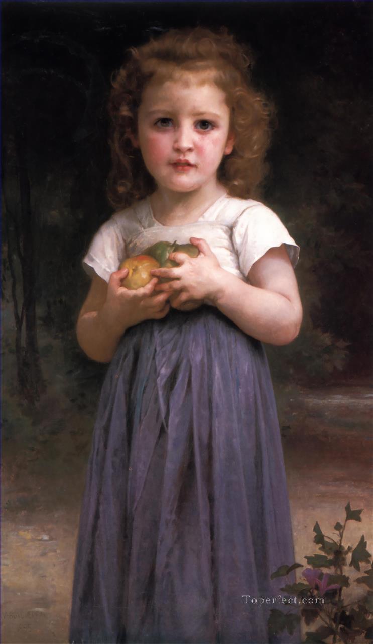 Jeune Fille et Enfant Realism William Adolphe Bouguereau Oil Paintings